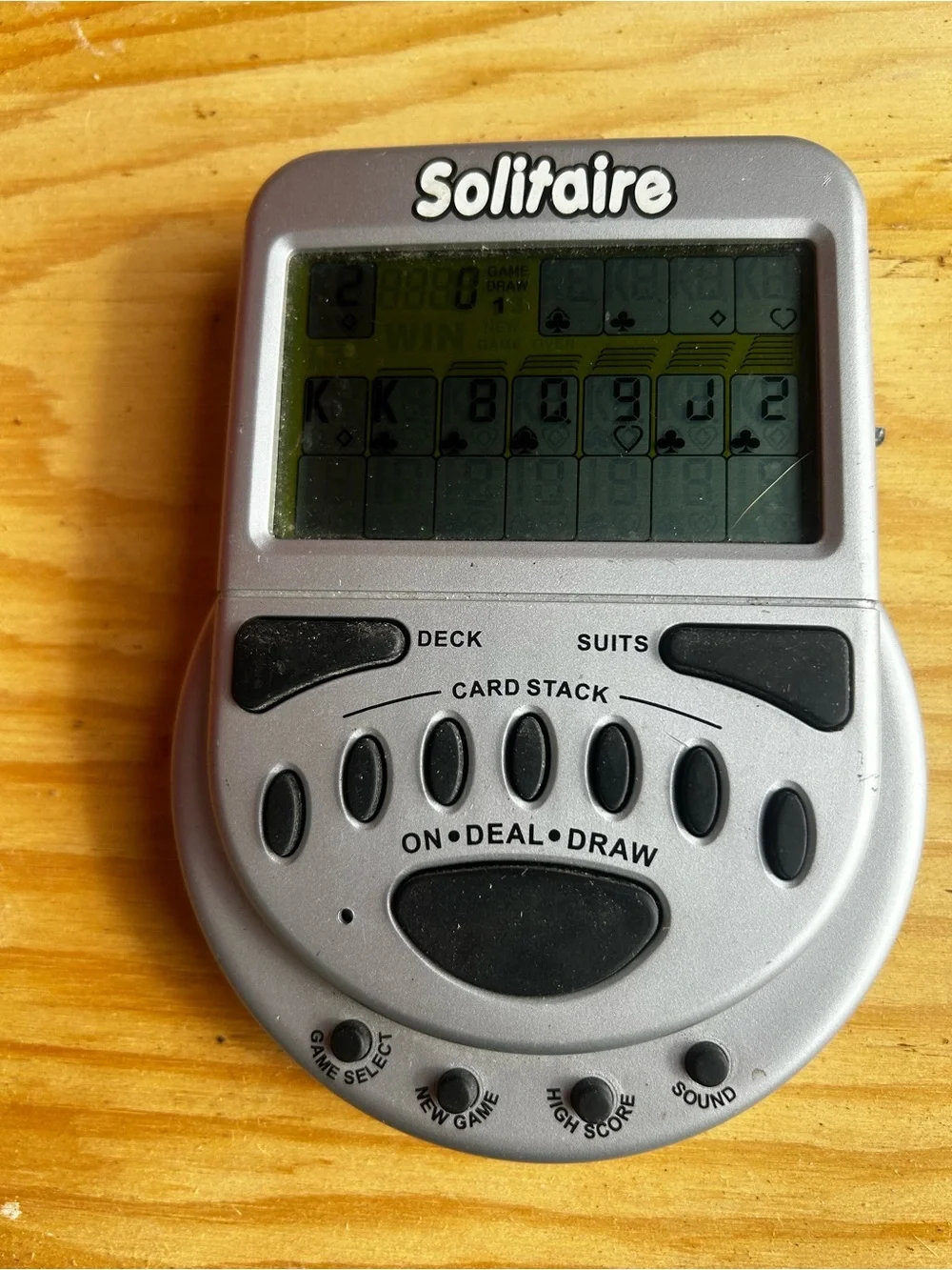 Solitaire Portable Electronic Game - Silver with Black Buttons